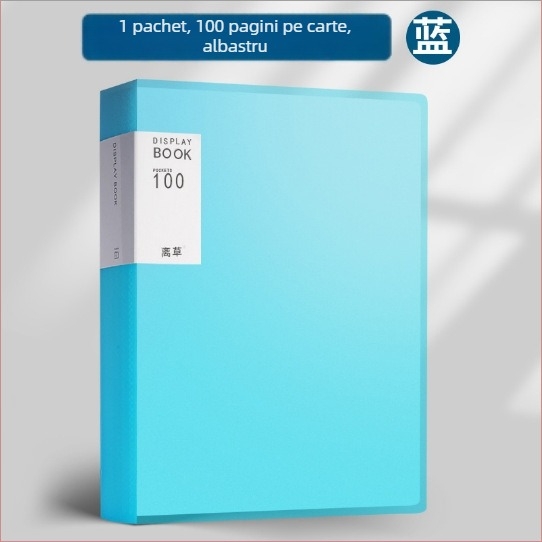 Mapă plastic transparentă cu inserții, pentru birou, capacitate mare, dosar de documente cu mai multe compartimente.