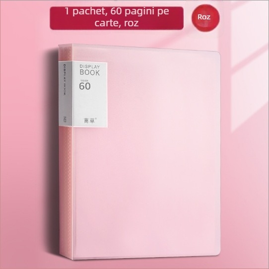 Mapă plastic transparentă cu inserții, pentru birou, capacitate mare, dosar de documente cu mai multe compartimente.