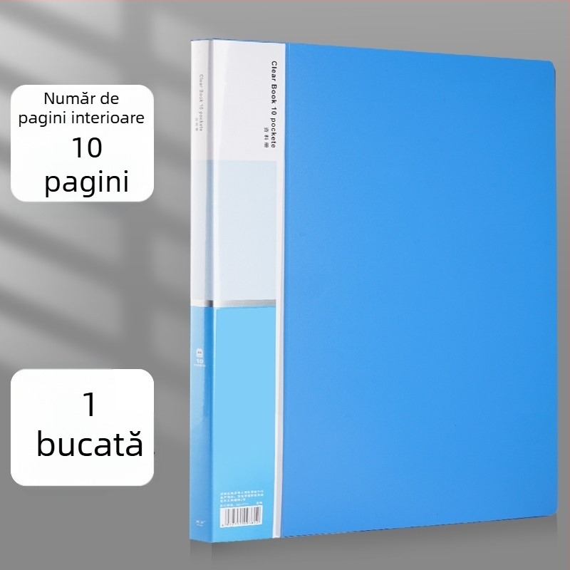 Mapă plastic transparentă cu inserții, pentru birou, capacitate mare, dosar de documente cu mai multe compartimente.