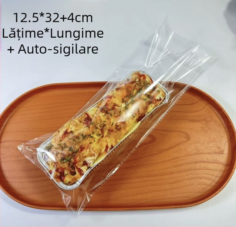 Pungă transparentă mată pentru ambalarea produselor de panificație: pâine, produse de patiserie și biscuiți