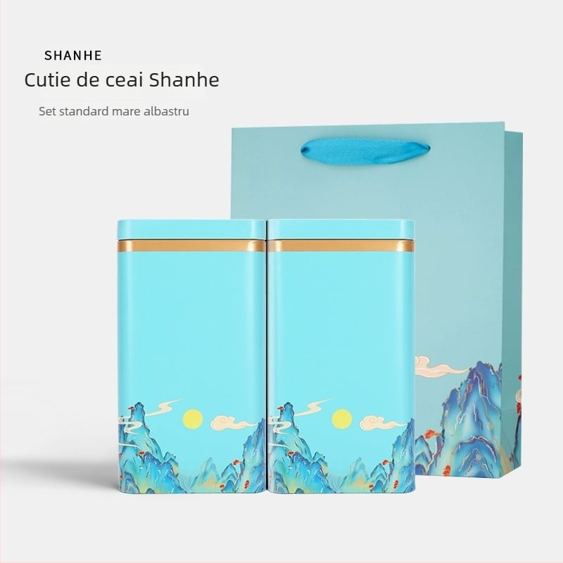 Cutie metalică pentru ceai verde, cutie goală de cadouri, dimensiune universală, ambalaj personalizabil