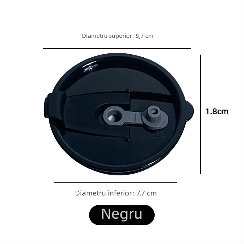 Capac din plastic pentru pahar cu gaură pentru pai – protecție împotriva prafului și a scurgerilor, imprimare logo disponibil, personalizabil