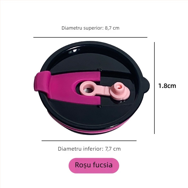 Capac din plastic pentru pahar cu gaură pentru pai – protecție împotriva prafului și a scurgerilor, imprimare logo disponibil, personalizabil