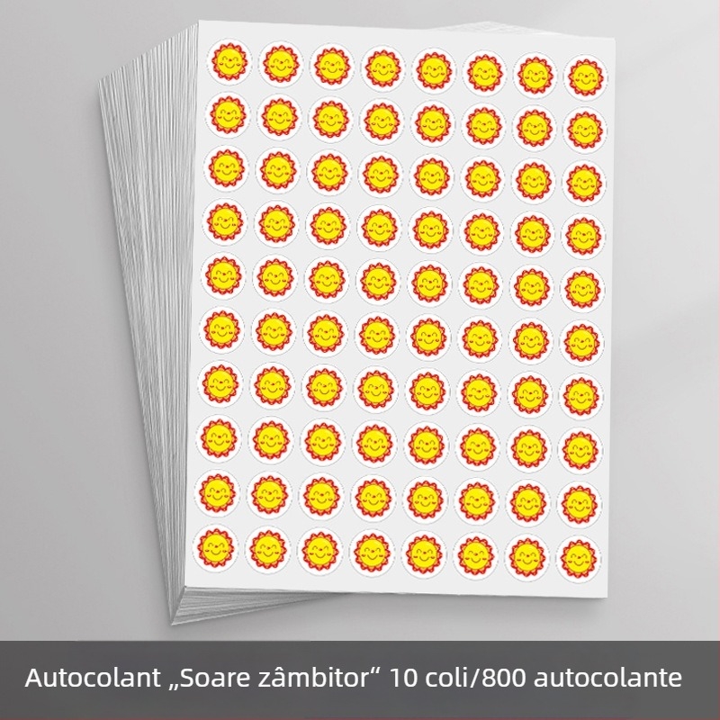 Autocolante de recompensă pentru copii – fețe zâmbitoare și stele, pentru grădiniță