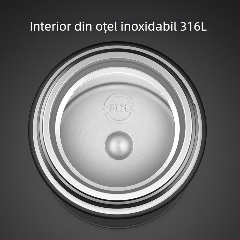 Ceașcă termică izolată cu afișaj inteligent al temperaturii, interior din oțel inox 316, exterior din oțel inox 304, filtru pentru ceai, cadou corporativ