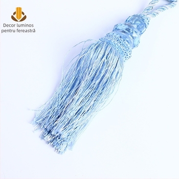 Bilă de cristal pentru perdea cu ciucuri – ornament textil decorativ