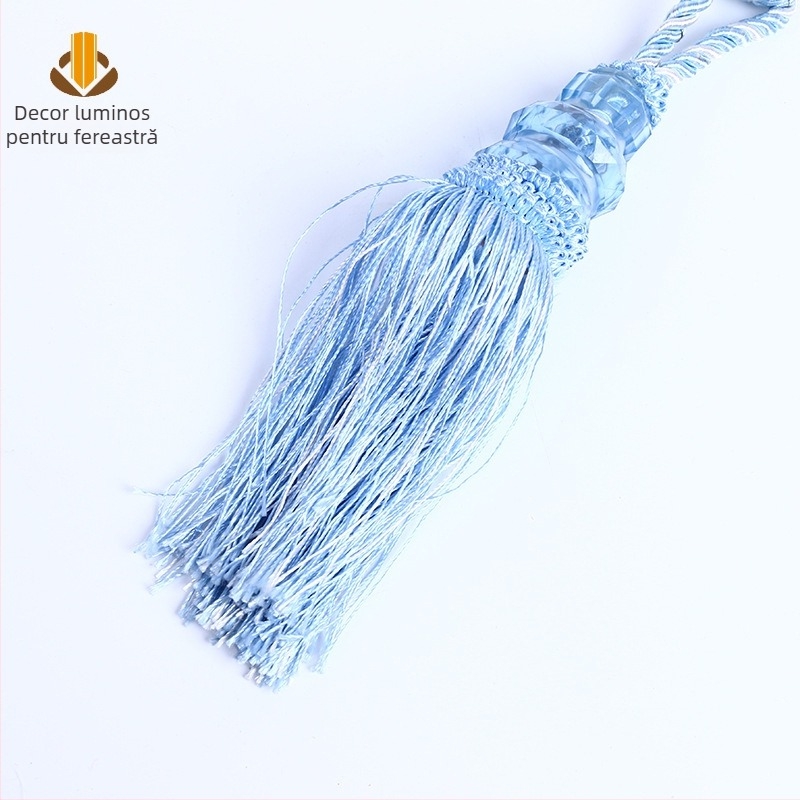 Bilă de cristal pentru perdea cu ciucuri – ornament textil decorativ