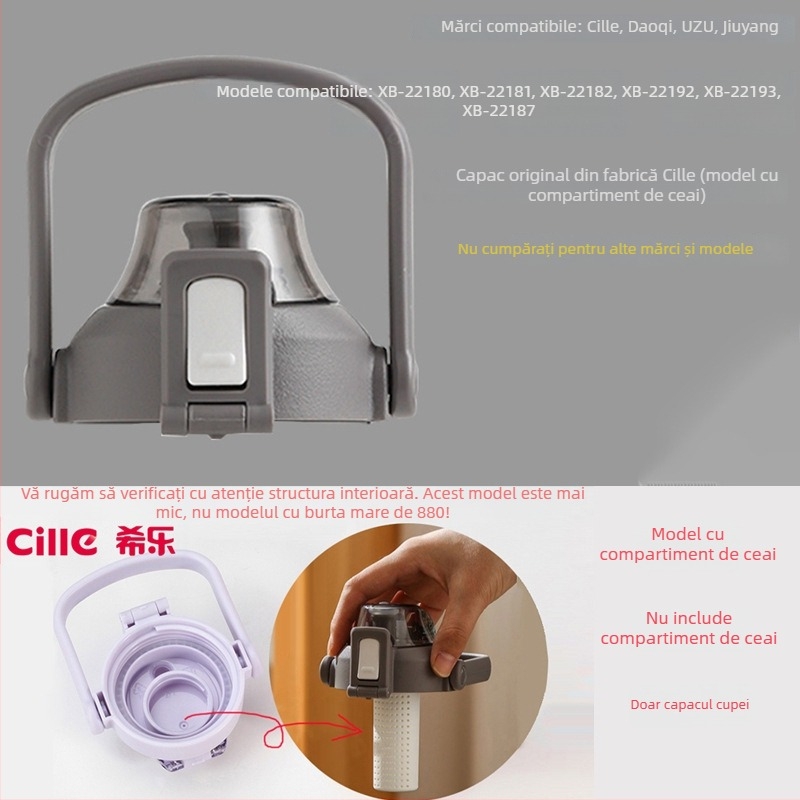 Capac original pentru termos Shile UZU — capac din plastic etanș