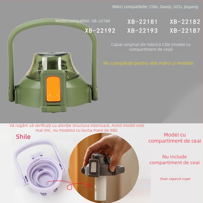 Capac original pentru termos Shile UZU — capac din plastic etanș