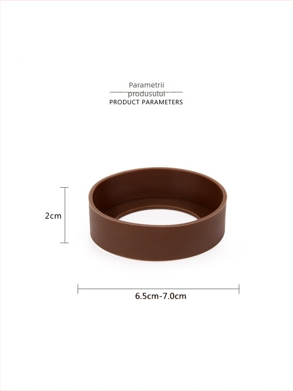 Protecție din silicon pentru fundul cupei termice, antialunecare, rezistentă la uzură, diametru 6,5 cm