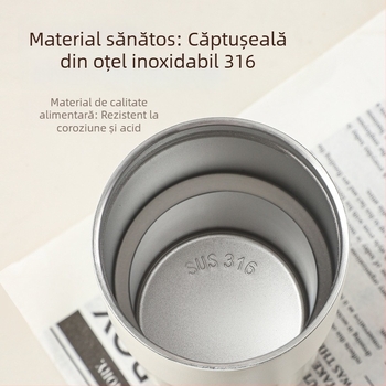 Termos de cafea din oțel inoxidabil 316, cu afișaj de temperatură, izolație în vid dublă, pentru mașină