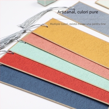 Semne de carte în stil antic, cu hârtie goală pentru caligrafie, pentru scriere cu pensulă și stilou, cu ciucuri