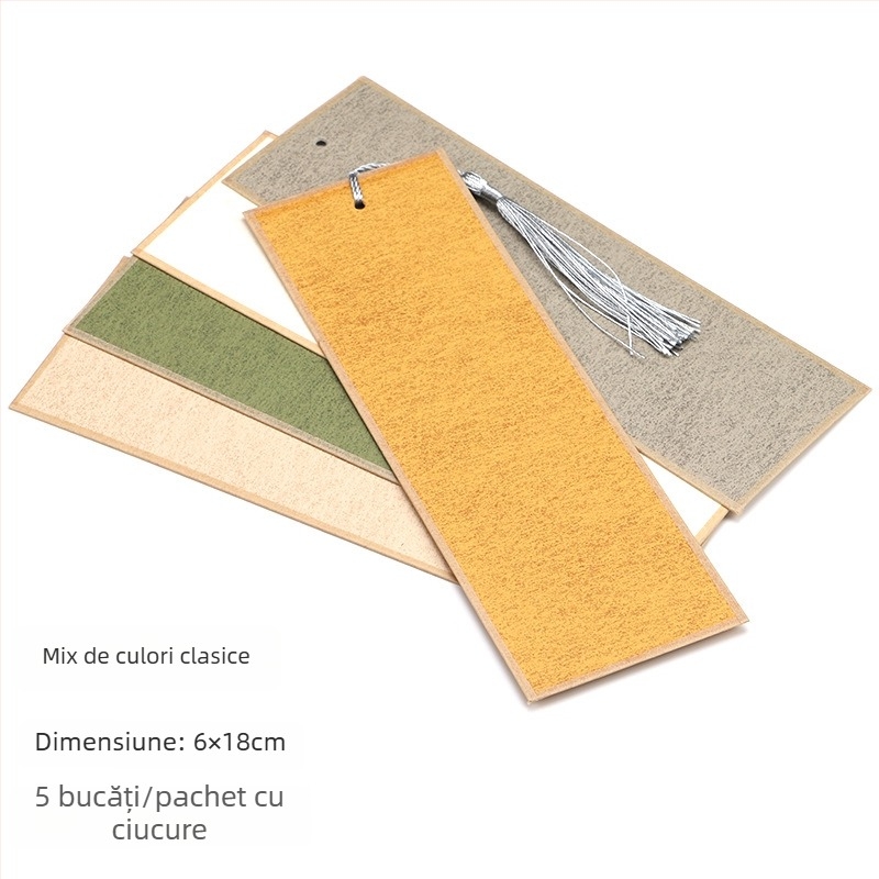 Semne de carte în stil antic, cu hârtie goală pentru caligrafie, pentru scriere cu pensulă și stilou, cu ciucuri
