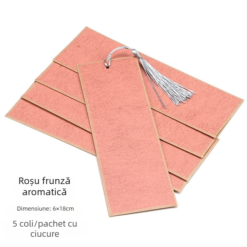 Semne de carte în stil antic, cu hârtie goală pentru caligrafie, pentru scriere cu pensulă și stilou, cu ciucuri