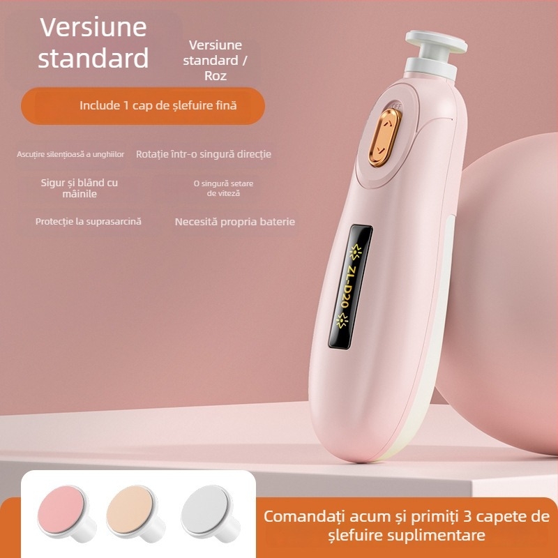 Polizor electric pentru unghii – instrument universal de manichiură pentru adulți, copii și animale de companie