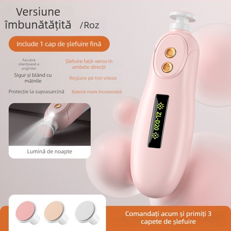 Polizor electric pentru unghii – instrument universal de manichiură pentru adulți, copii și animale de companie