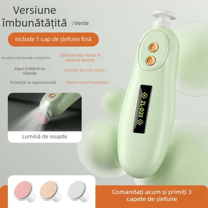 Polizor electric pentru unghii – instrument universal de manichiură pentru adulți, copii și animale de companie