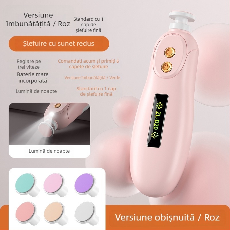 Polizor electric pentru unghii – instrument universal de manichiură pentru adulți, copii și animale de companie