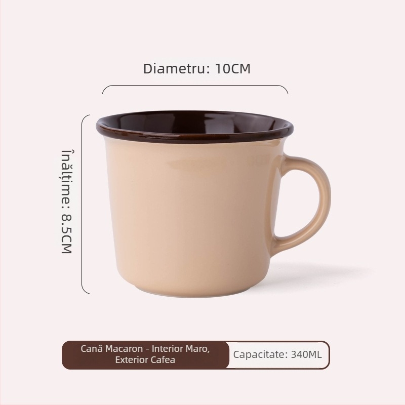 Cană ceramică Macaron, culoare vibrantă, pentru cafea sau ceai, cadou personalizat