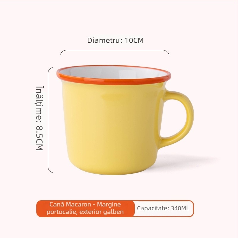 Cană ceramică Macaron, culoare vibrantă, pentru cafea sau ceai, cadou personalizat