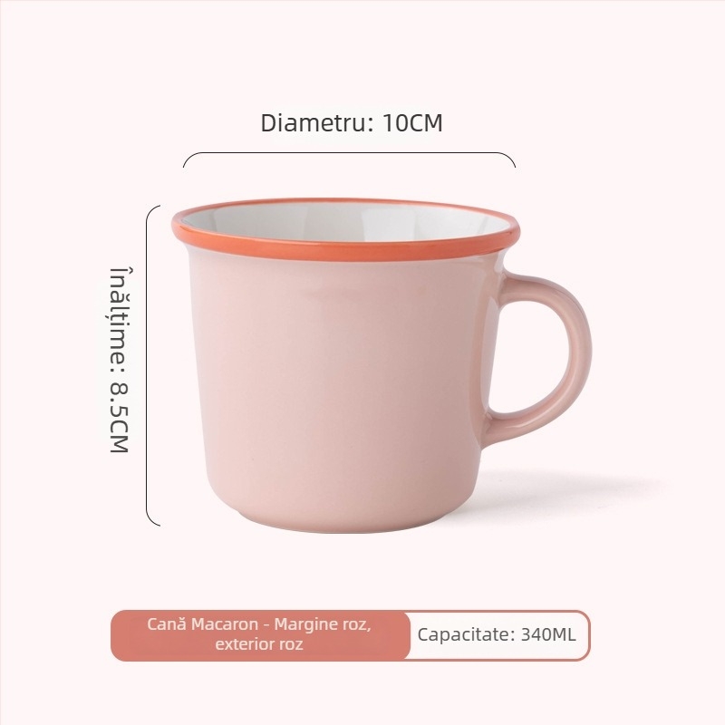 Cană ceramică Macaron, culoare vibrantă, pentru cafea sau ceai, cadou personalizat