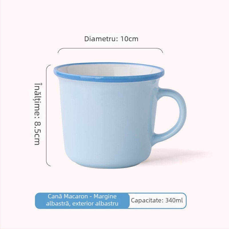 Cană ceramică Macaron, culoare vibrantă, pentru cafea sau ceai, cadou personalizat