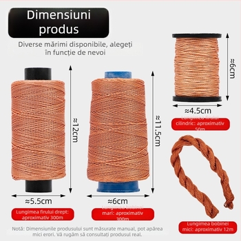 300 m ață din nylon pentru pantofi, ață ceruită pentru cusut de mână și legare, potrivită pentru reparații de pantofi, zmeu și pescuit