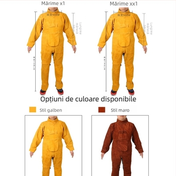 Șorț de sudură din piele de vițel și îmbrăcăminte de protecție, rezistent la abraziune, izolație termică și ignifug