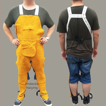 Șorț de sudură din piele de vițel și îmbrăcăminte de protecție, rezistent la abraziune, izolație termică și ignifug