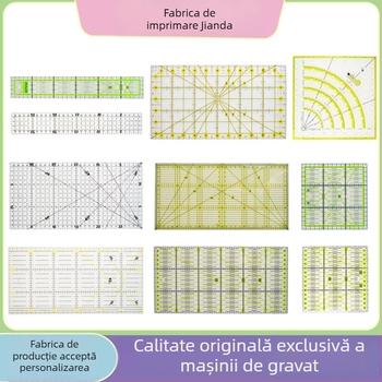 Riglă acrilică pentru patchwork și croitorie, instrument de tăiere a țesăturii, 15x30 cm
