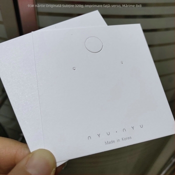 Carduri din carton pentru bijuterii, pentru accesorii de păr: agrafe, colier și cercei – negru și alb