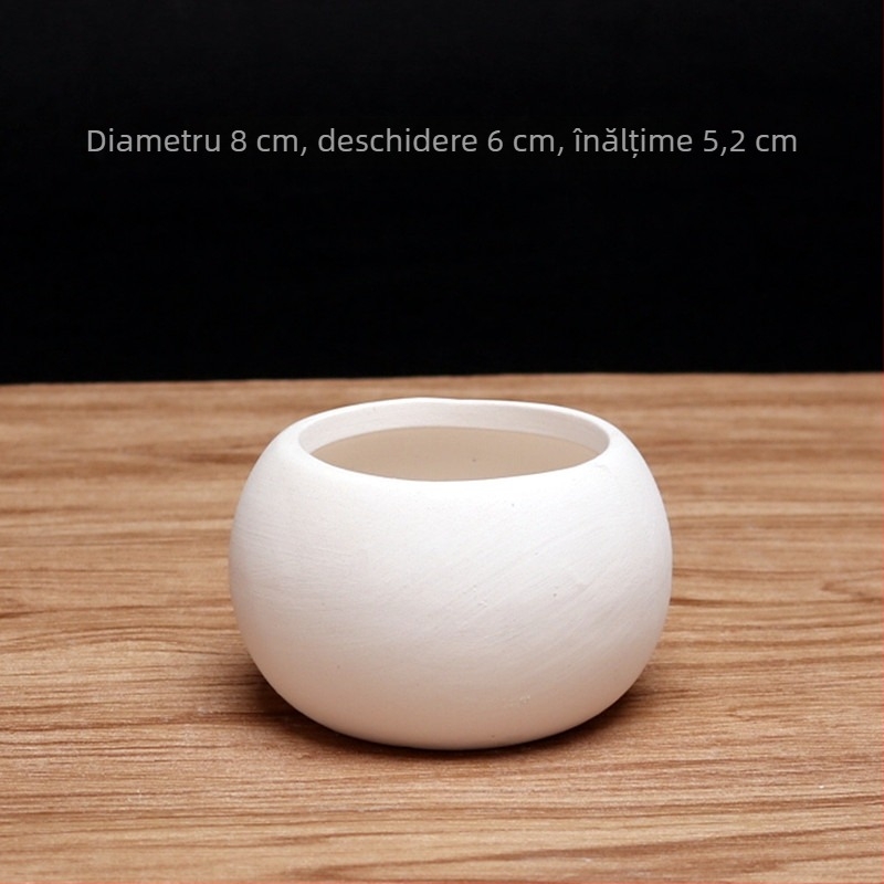 Ghiveci ceramic pentru suculente, respirabil, pictat manual, DIY