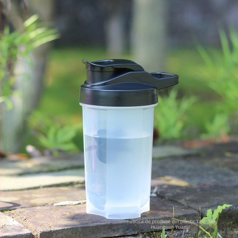 Ceașă din plastic de 500 ml pentru proteine, recipient portabil pentru fitness