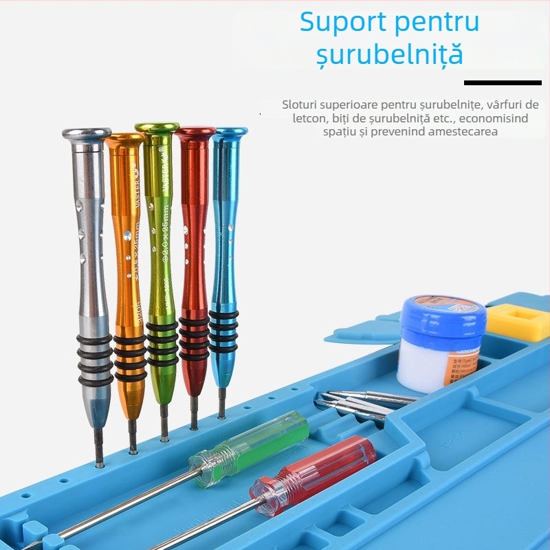 Covoraș din silicon rezistent la temperaturi înalte pentru bancul de reparații electronice, magnetic, anti-static, izolație termică pentru lipit
