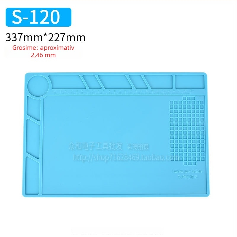 Covoraș din silicon rezistent la temperaturi înalte pentru bancul de reparații electronice, magnetic, anti-static, izolație termică pentru lipit