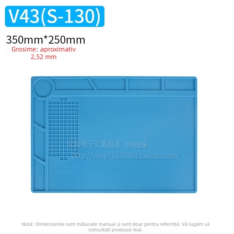 Covoraș din silicon rezistent la temperaturi înalte pentru bancul de reparații electronice, magnetic, anti-static, izolație termică pentru lipit