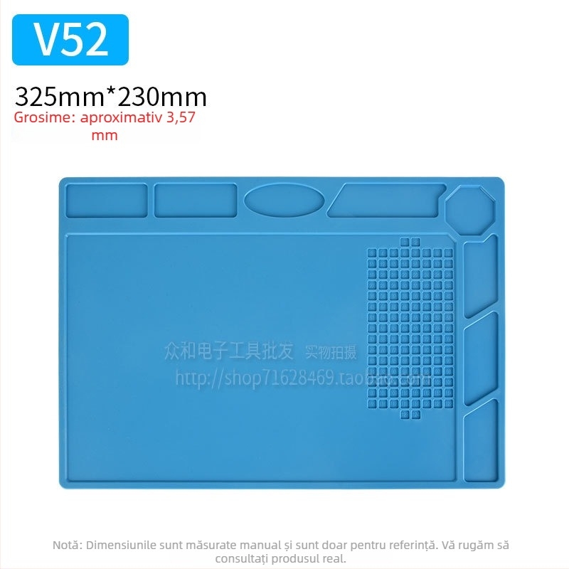 Covoraș din silicon rezistent la temperaturi înalte pentru bancul de reparații electronice, magnetic, anti-static, izolație termică pentru lipit