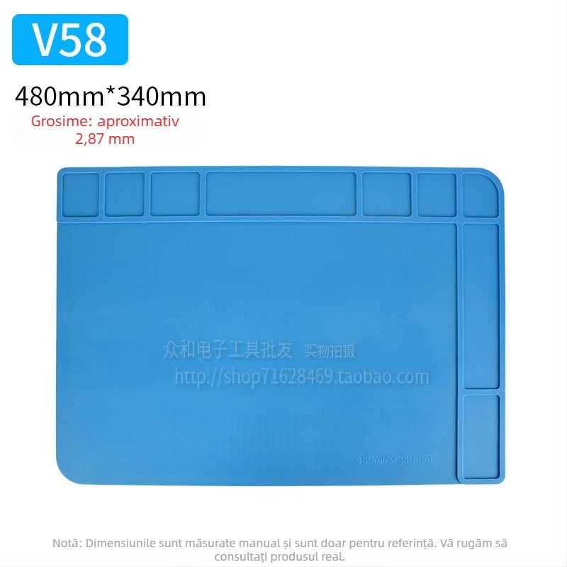 Covoraș din silicon rezistent la temperaturi înalte pentru bancul de reparații electronice, magnetic, anti-static, izolație termică pentru lipit