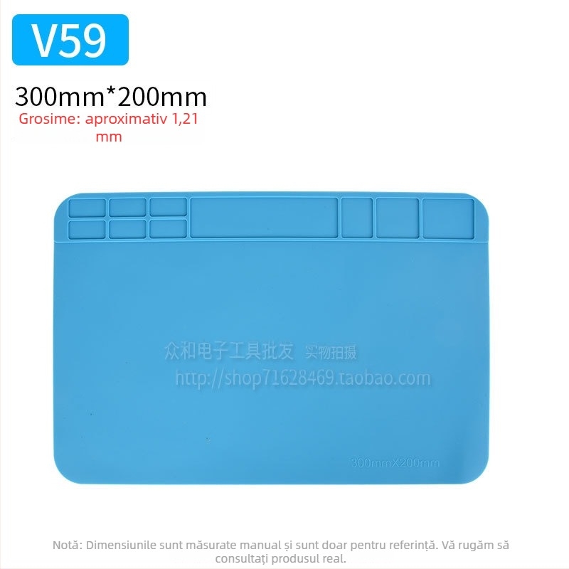 Covoraș din silicon rezistent la temperaturi înalte pentru bancul de reparații electronice, magnetic, anti-static, izolație termică pentru lipit