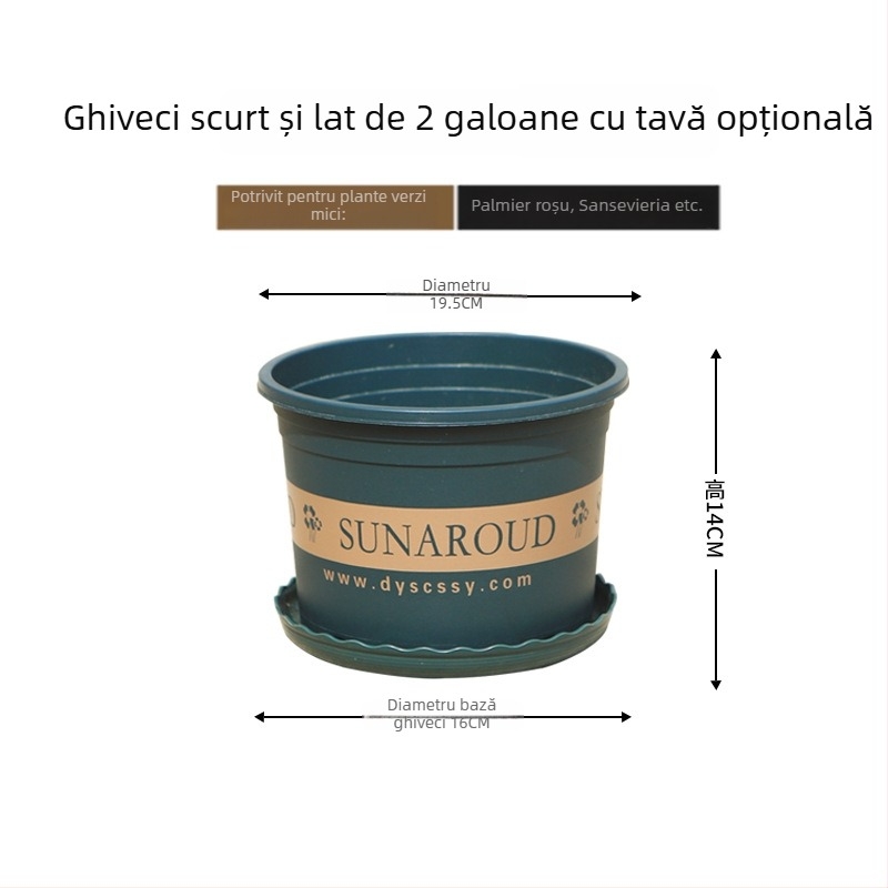 Ghiveci din plastic cu controlul rădăcinilor, extra mare, gros, pentru balcon, potrivit pentru pothos, căpșuni și trandafiri