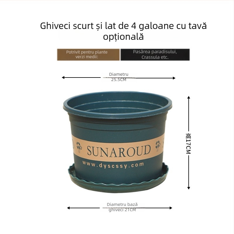 Ghiveci din plastic cu controlul rădăcinilor, extra mare, gros, pentru balcon, potrivit pentru pothos, căpșuni și trandafiri