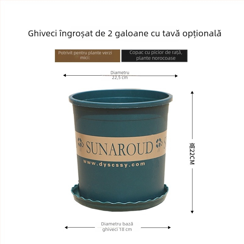 Ghiveci din plastic cu controlul rădăcinilor, extra mare, gros, pentru balcon, potrivit pentru pothos, căpșuni și trandafiri
