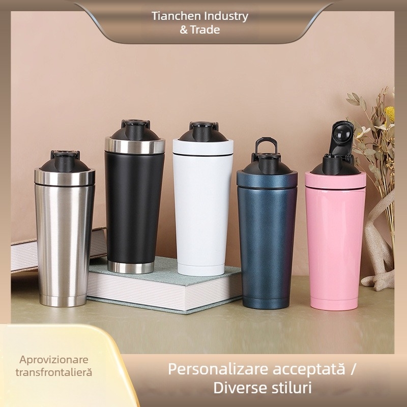 Recipient pentru proteine, capacitate mare, termos din oțel inoxidabil 304 cu izolație, pentru drumeții în aer liber