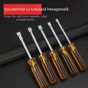 Set de șurubelnițe cu soclu, cap hexagonal, dimensiuni 5/5,5/6/7/8/10 mm
