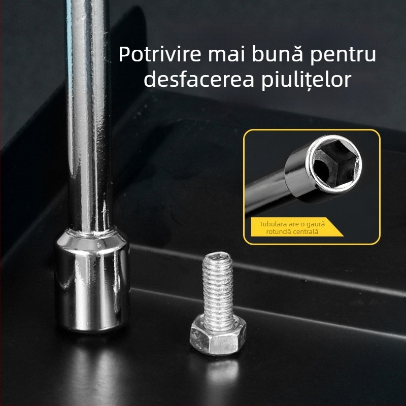 Set de șurubelnițe cu soclu, cap hexagonal, dimensiuni 5/5,5/6/7/8/10 mm