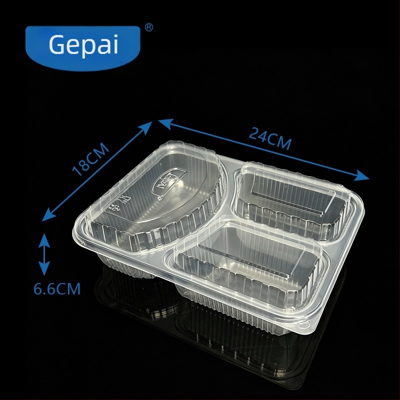 Gepai cutii de prânz de unică folosință, cu 3, 4 sau 5 compartimente, cutii bento cu mai multe compartimente pentru take-away