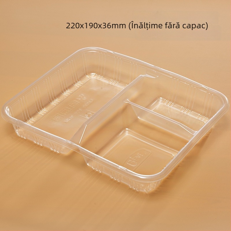 Gepai cutii de prânz de unică folosință, cu 3, 4 sau 5 compartimente, cutii bento cu mai multe compartimente pentru take-away