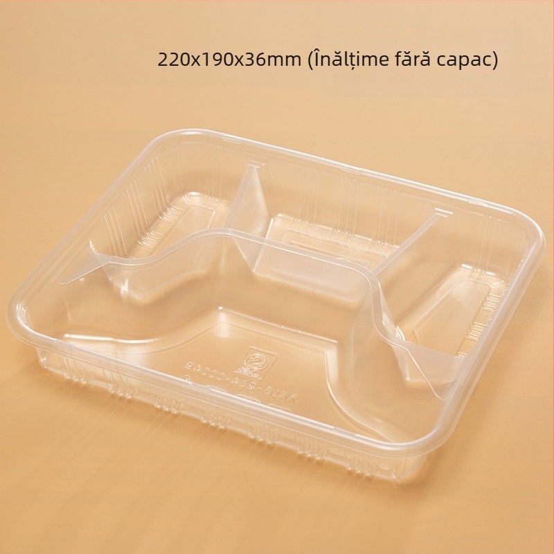 Gepai cutii de prânz de unică folosință, cu 3, 4 sau 5 compartimente, cutii bento cu mai multe compartimente pentru take-away