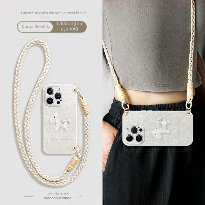 Husă iPhone 16 Pro Max cu bretea crossbody – design protector minimalist