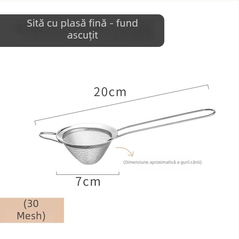 Filtru din oțel inoxidabil, stil japonez, pentru lapte de soia, plasă fină de bucătărie